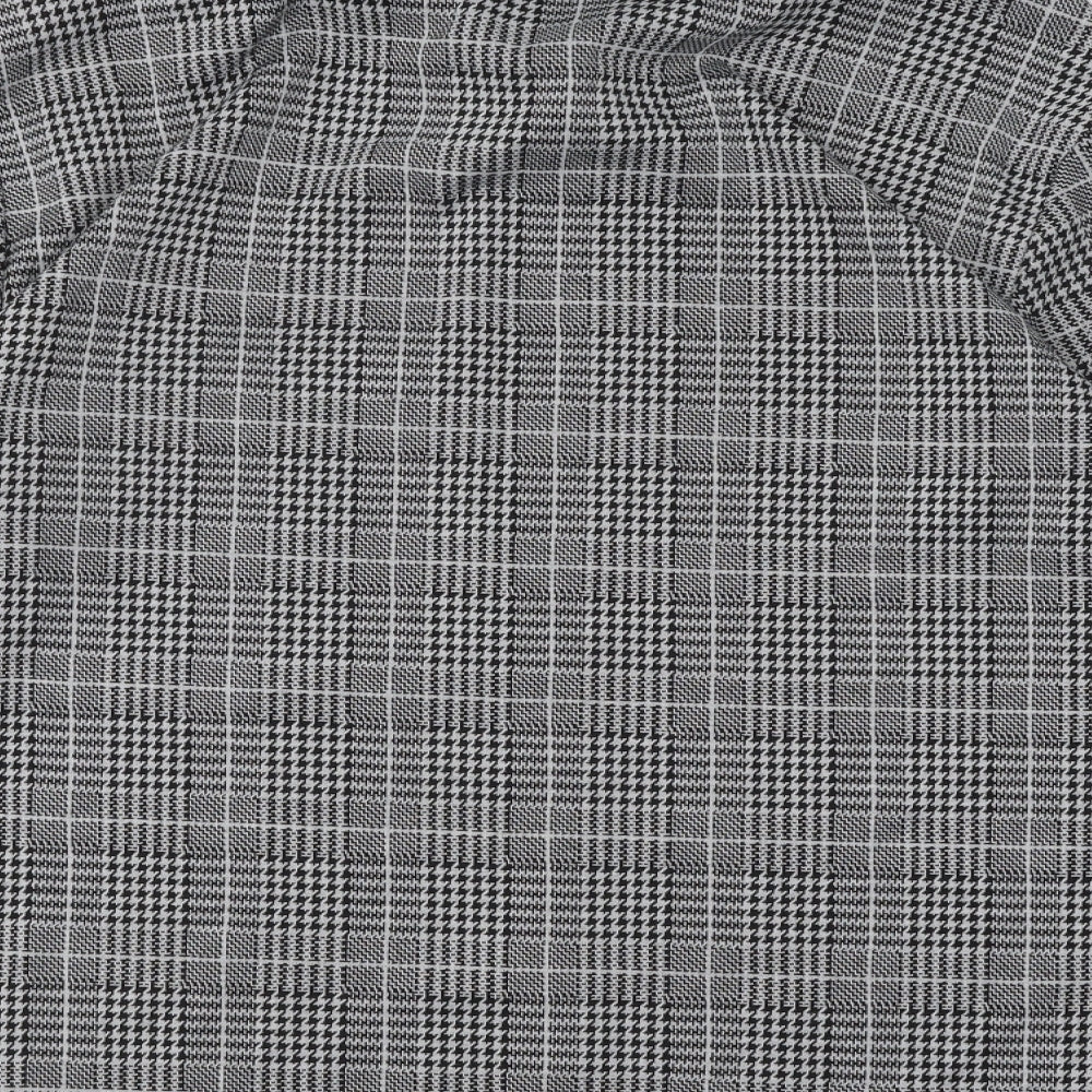 Boohoo Mens Grey Geometric Polyester Full Zip Sweatshirt Size XL