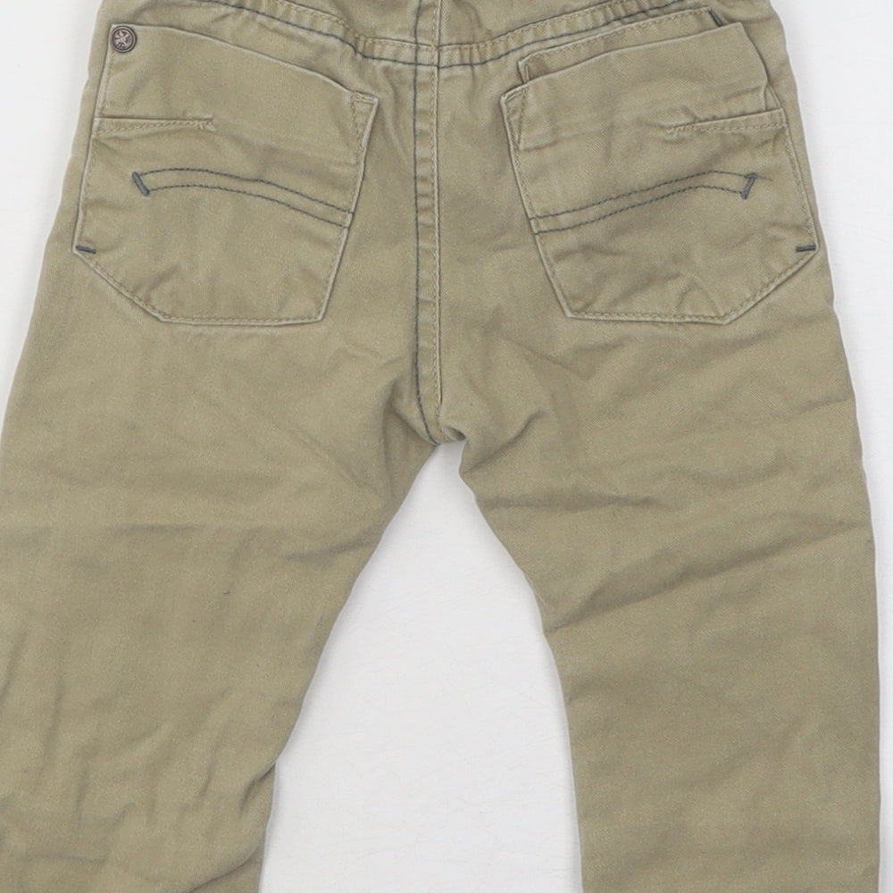 NEXT Boys Beige Cotton Jogger Jeans Size 12-18 Months Button