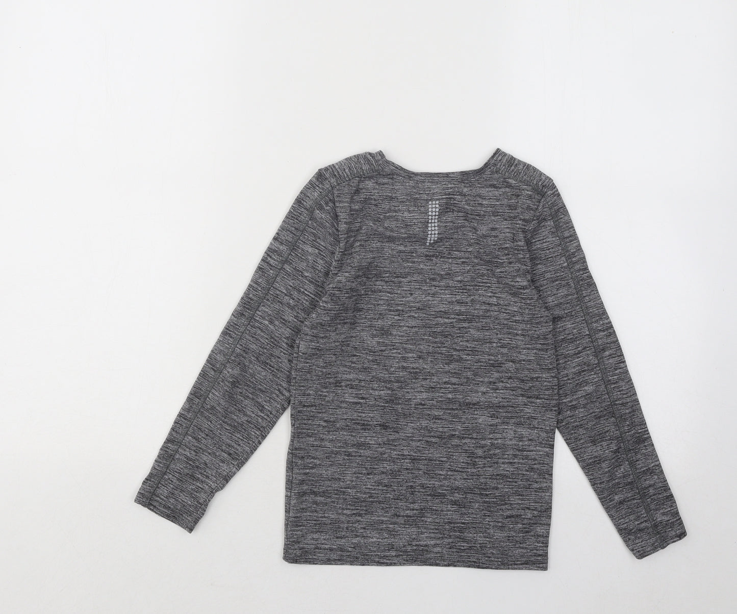 Dunnes Stores Boys Grey Geometric Cotton Basic T-Shirt Size 6-7 Years Round Neck Pullover