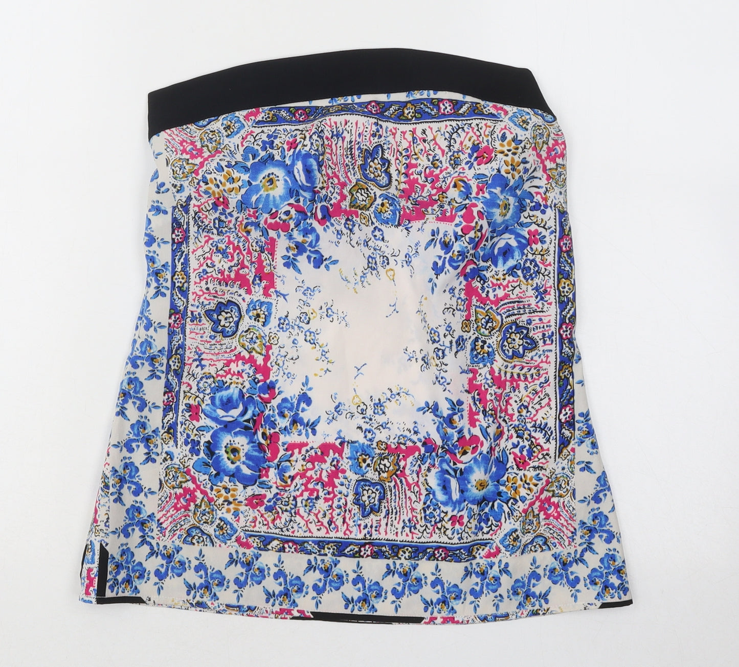Warehouse Womens Pink Floral Polyester Straight & Pencil Skirt Size 6