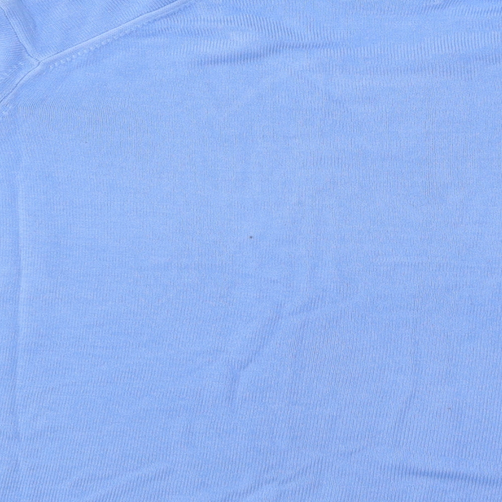 Marks and Spencer Womens Blue Round Neck Acrylic Pullover Jumper Size 22
