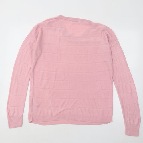 Jaqueline de Yong Womens Pink Roll Neck Acrylic Pullover Jumper Size L