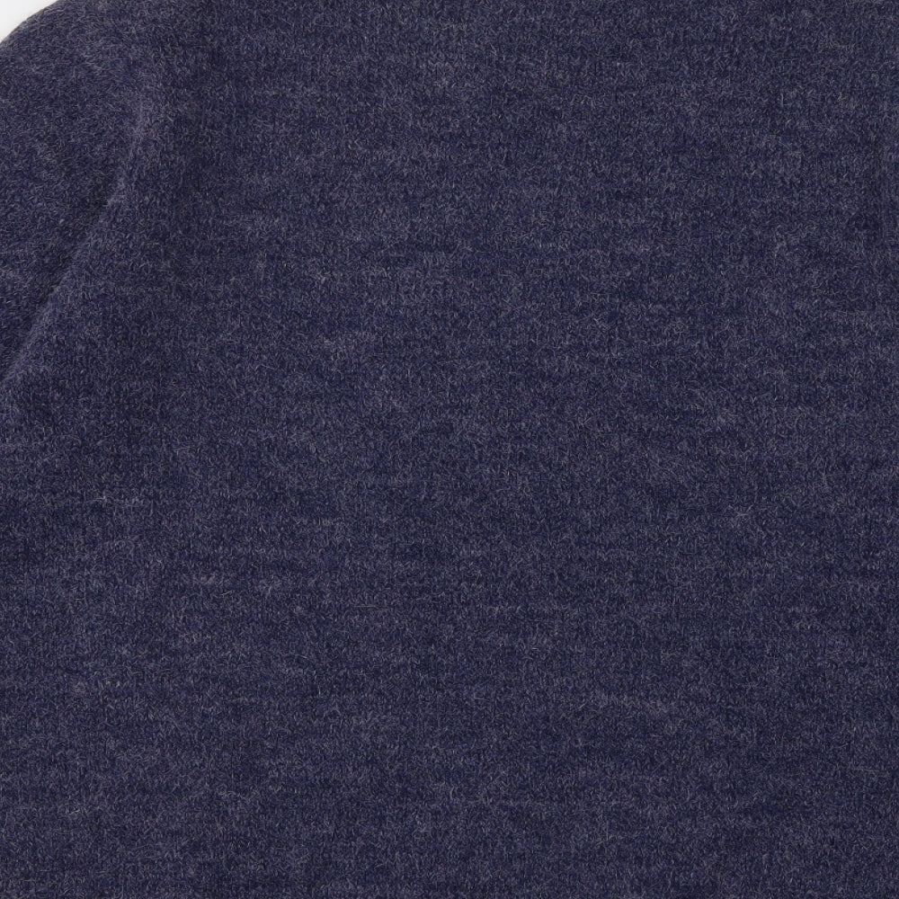 Damart Womens Blue Mock Neck Acrylic Pullover Jumper Size 18
