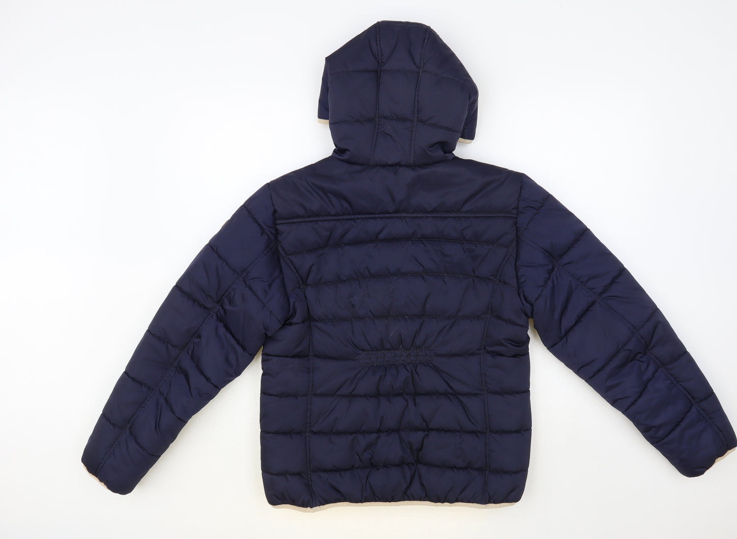 Equiline Girls Blue Quilted Jacket Size 14-15 Years Zip