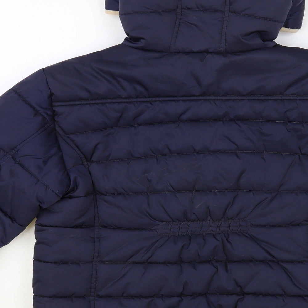 Equiline Girls Blue Quilted Jacket Size 14-15 Years Zip