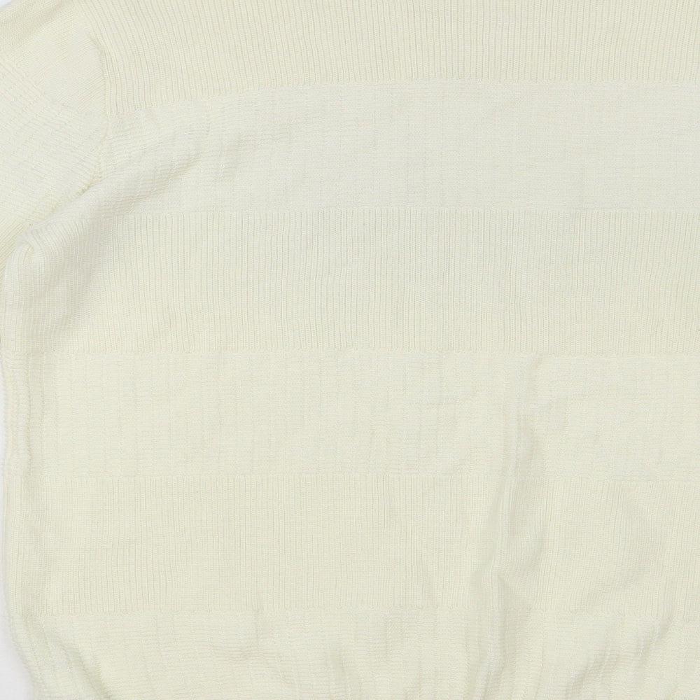 NEXT Mens Ivory Crew Neck Cotton Pullover Jumper Size M