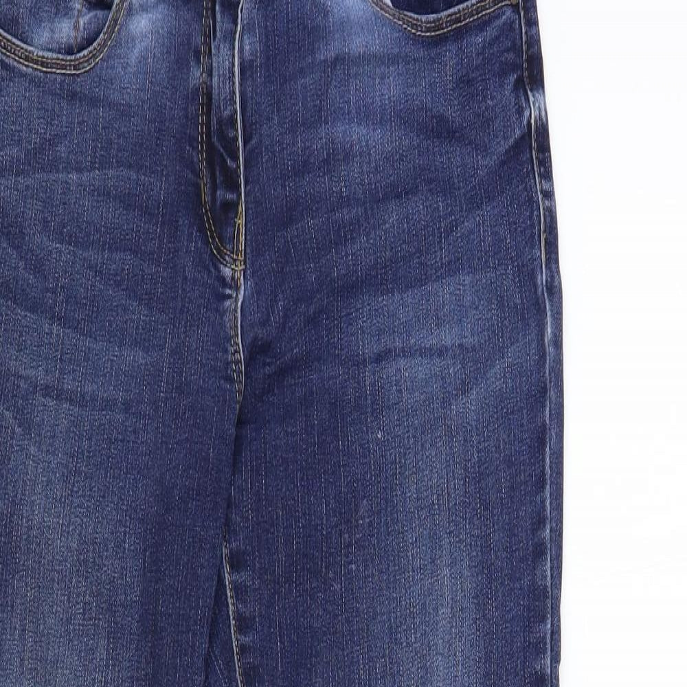 Red Herring Womens Blue Cotton Skinny Jeans Size 8 L30 in Regular Button