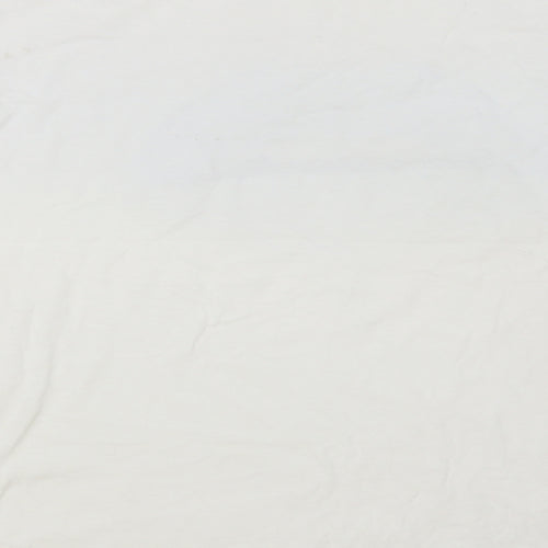 Fruit of the Loom Womens White Cotton Basic T-Shirt Size L Crew Neck - Lips
