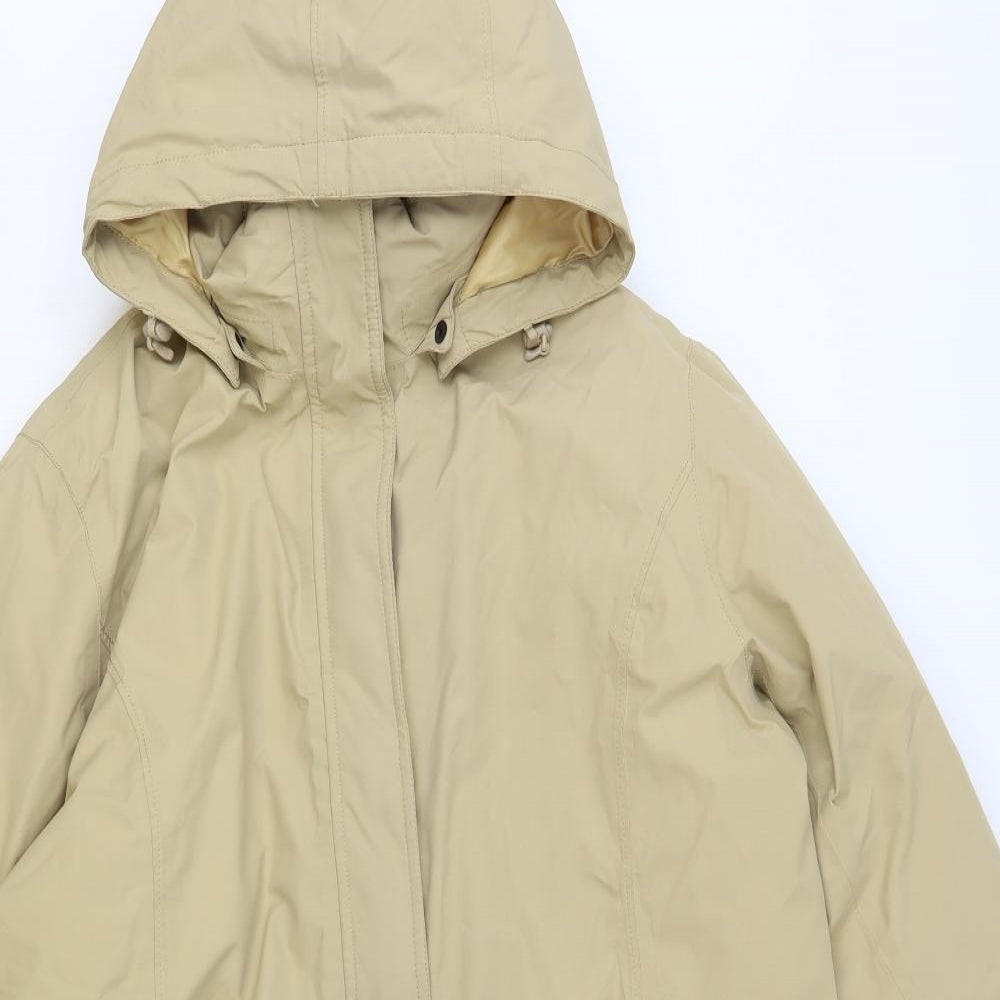 Lands' End Womens Beige Parka Coat Size L Zip