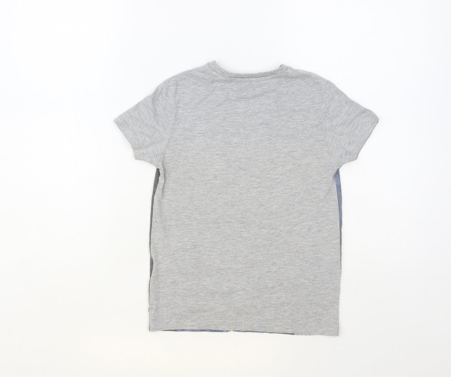 Marks and Spencer Boys Grey Cotton Pullover T-Shirt Size 7-8 Years Crew Neck Pullover - Star Wars