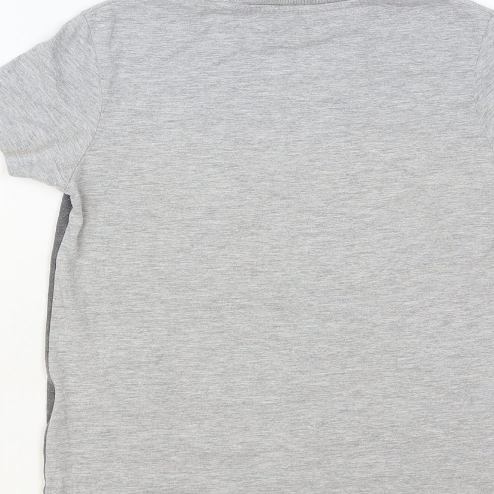 Marks and Spencer Boys Grey Cotton Pullover T-Shirt Size 7-8 Years Crew Neck Pullover - Star Wars