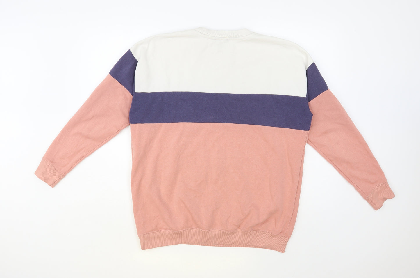New Look Womens Multicoloured Colourblock Cotton Pullover Sweatshirt Size S Pullover