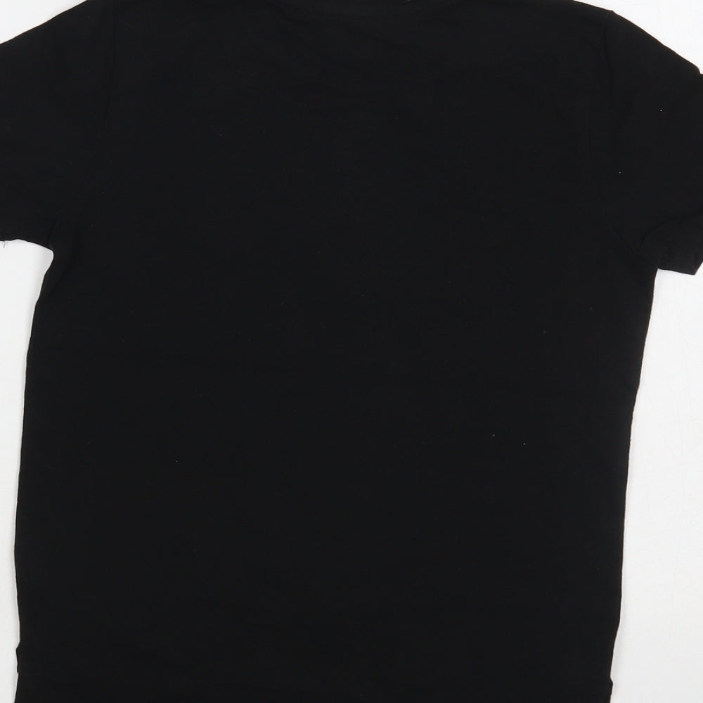 Primark Girls Black Cotton Pullover T-Shirt Size 8-9 Years Crew Neck Pullover - PlayStation