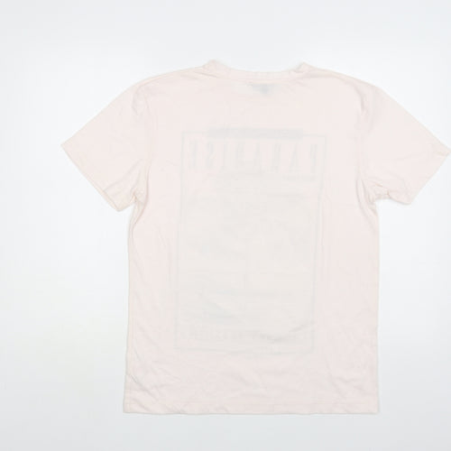 Twisted Soul Mens Pink Cotton T-Shirt Size S Crew Neck - Paradise