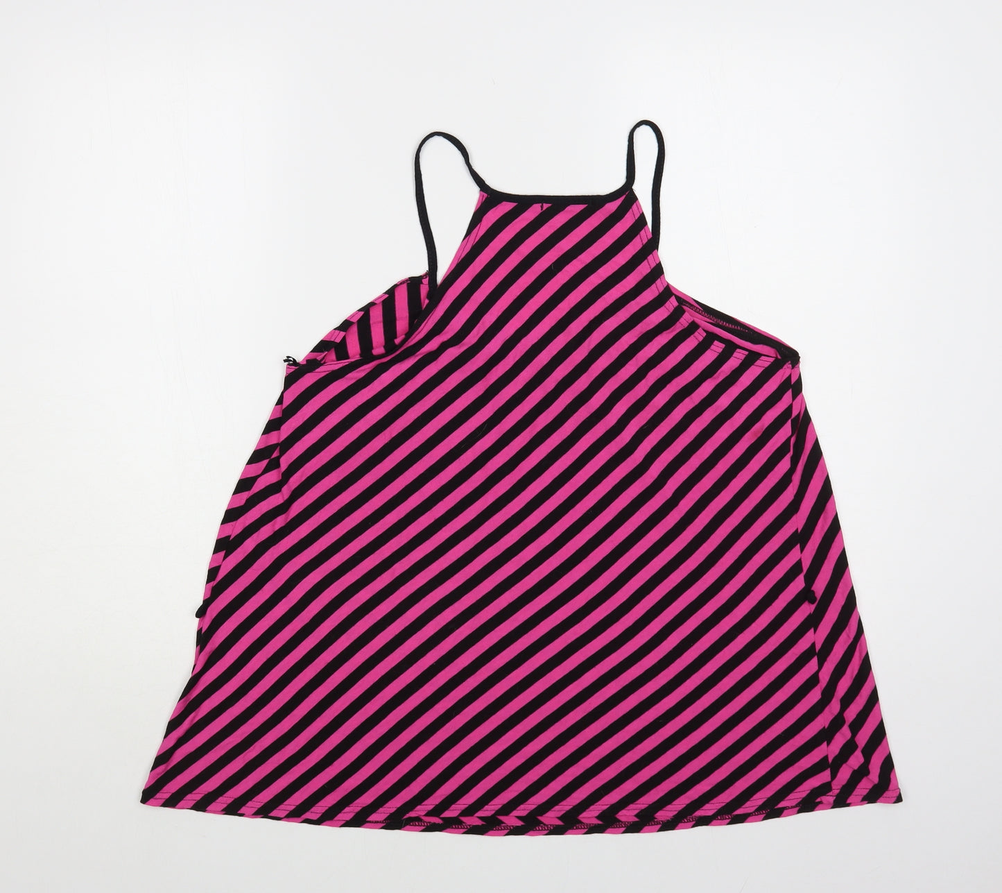 Atmosphere Womens Pink Striped Viscose Camisole Tank Size 14 V-Neck