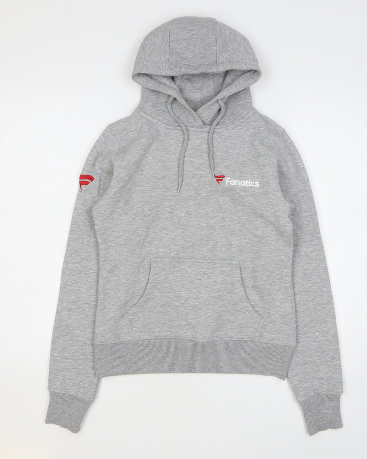 Fanatics Womens Grey Cotton Pullover Hoodie Size 8 Pullover