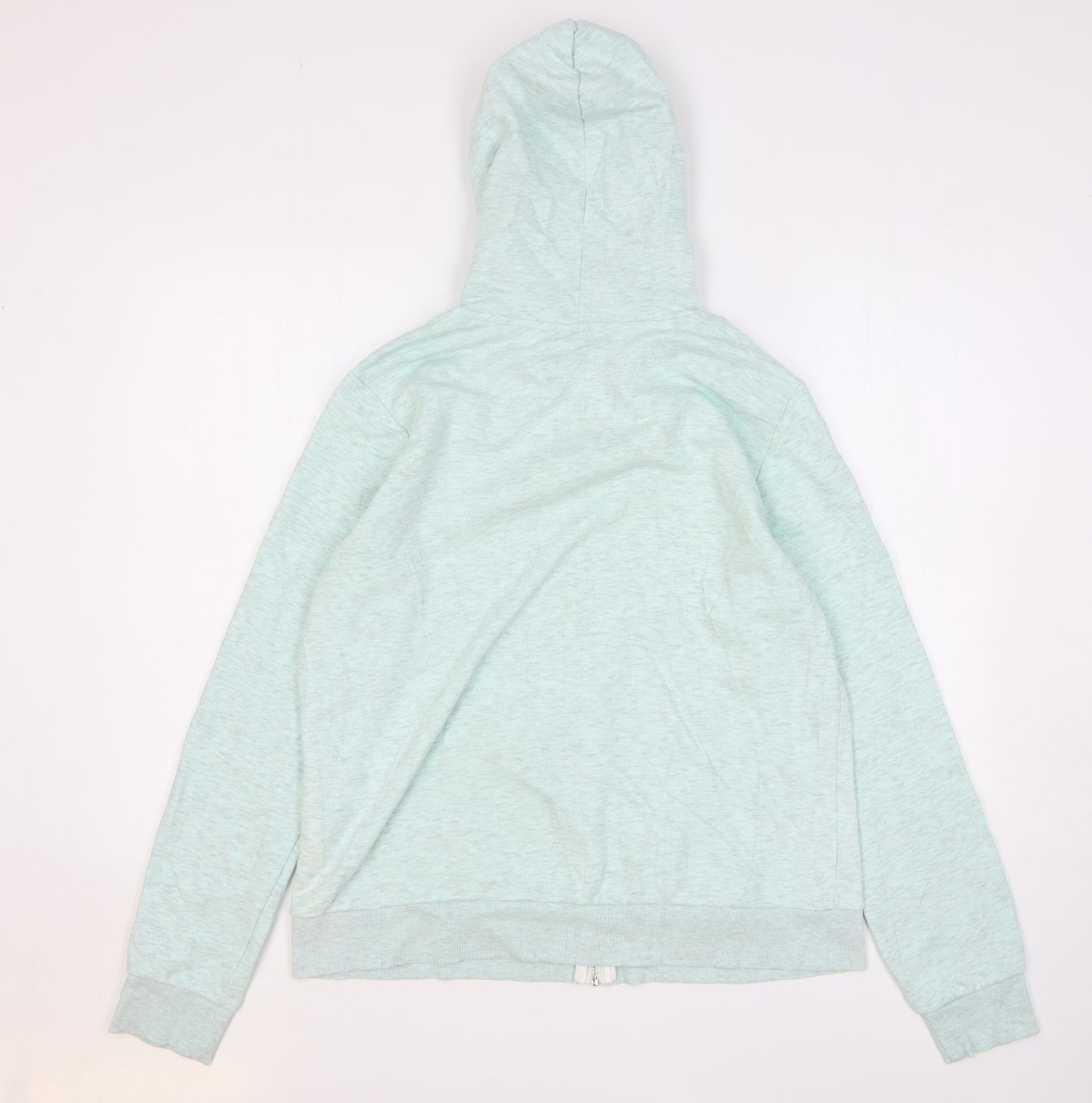 H&M Womens Green Cotton Full Zip Hoodie Size L Zip