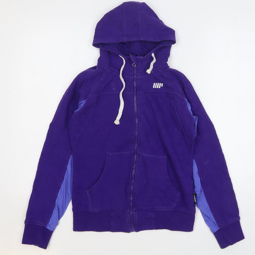 Myprotein Womens Purple Cotton Full Zip Hoodie Size XS Zip