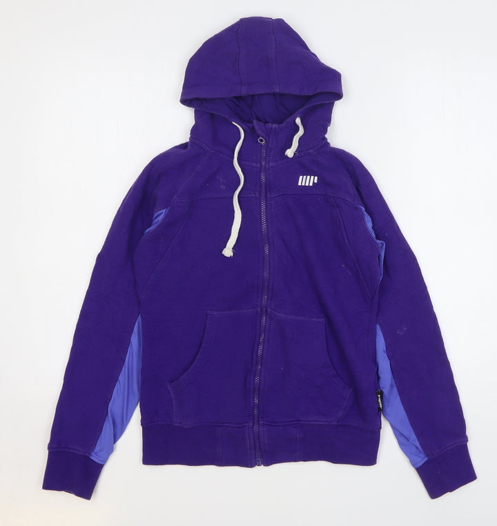 Myprotein Womens Purple Cotton Full Zip Hoodie Size XS Zip