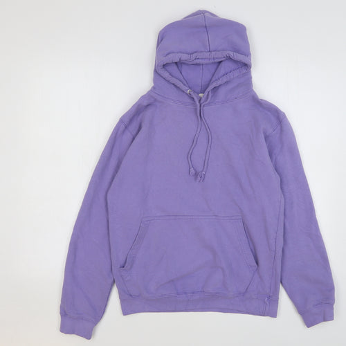 Awdis Womens Purple Cotton Pullover Hoodie Size S Pullover