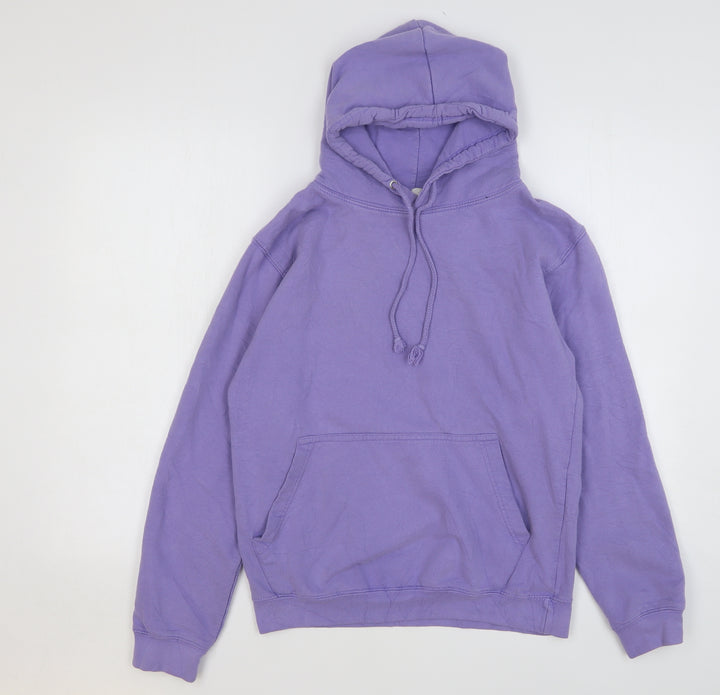 Awdis Womens Purple Cotton Pullover Hoodie Size S Pullover