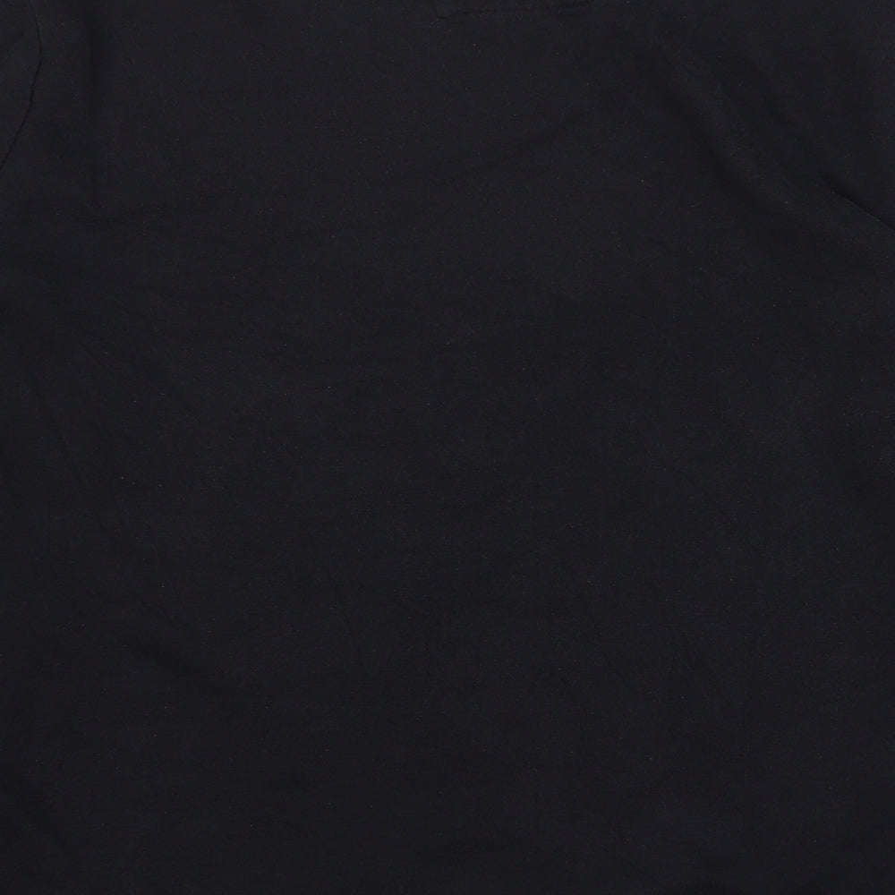 Pull&Bear Mens Black Cotton Pullover Sweatshirt Size L