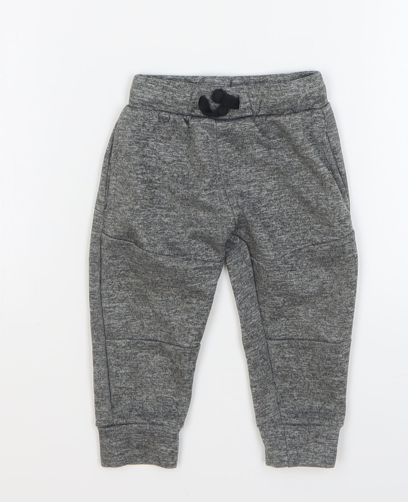 Urban Rascals Boys Grey Polyester Sweatpants Trousers Size 12-18 Months Drawstring
