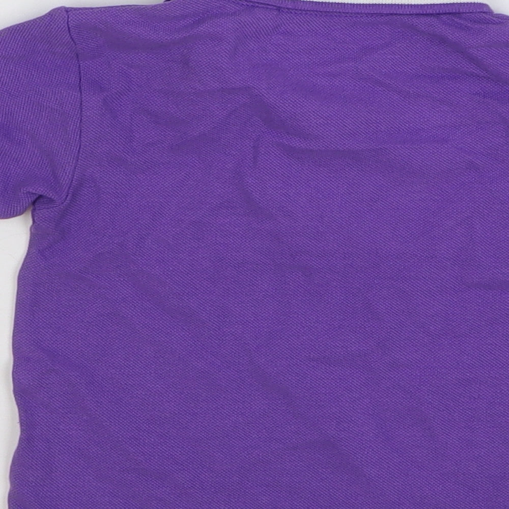 NEXT Boys Purple Cotton Basic Polo Size 9-12 Months Collared Button