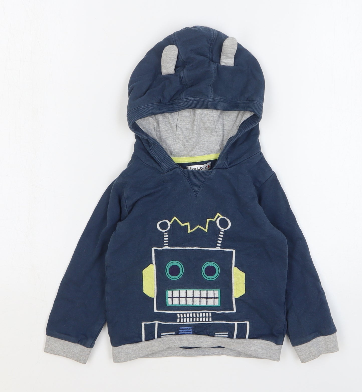 Ladybird Boys Blue Cotton Pullover Jumper Size 18-24 Months Pullover - Robot