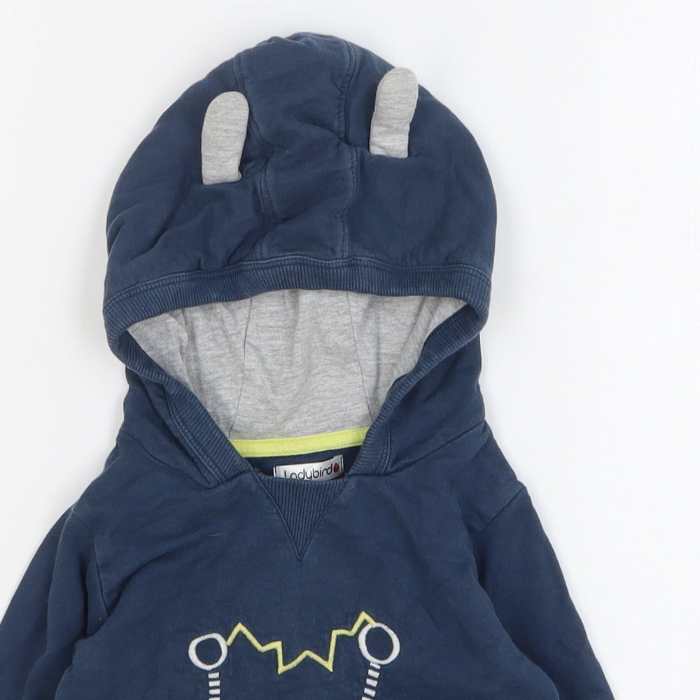 Ladybird Boys Blue Cotton Pullover Jumper Size 18-24 Months Pullover - Robot