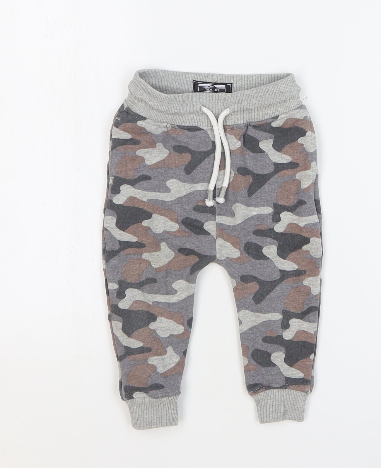 NEXT Boys Multicoloured Camouflage Cotton Sweatpants Trousers Size 12-18 Months Drawstring