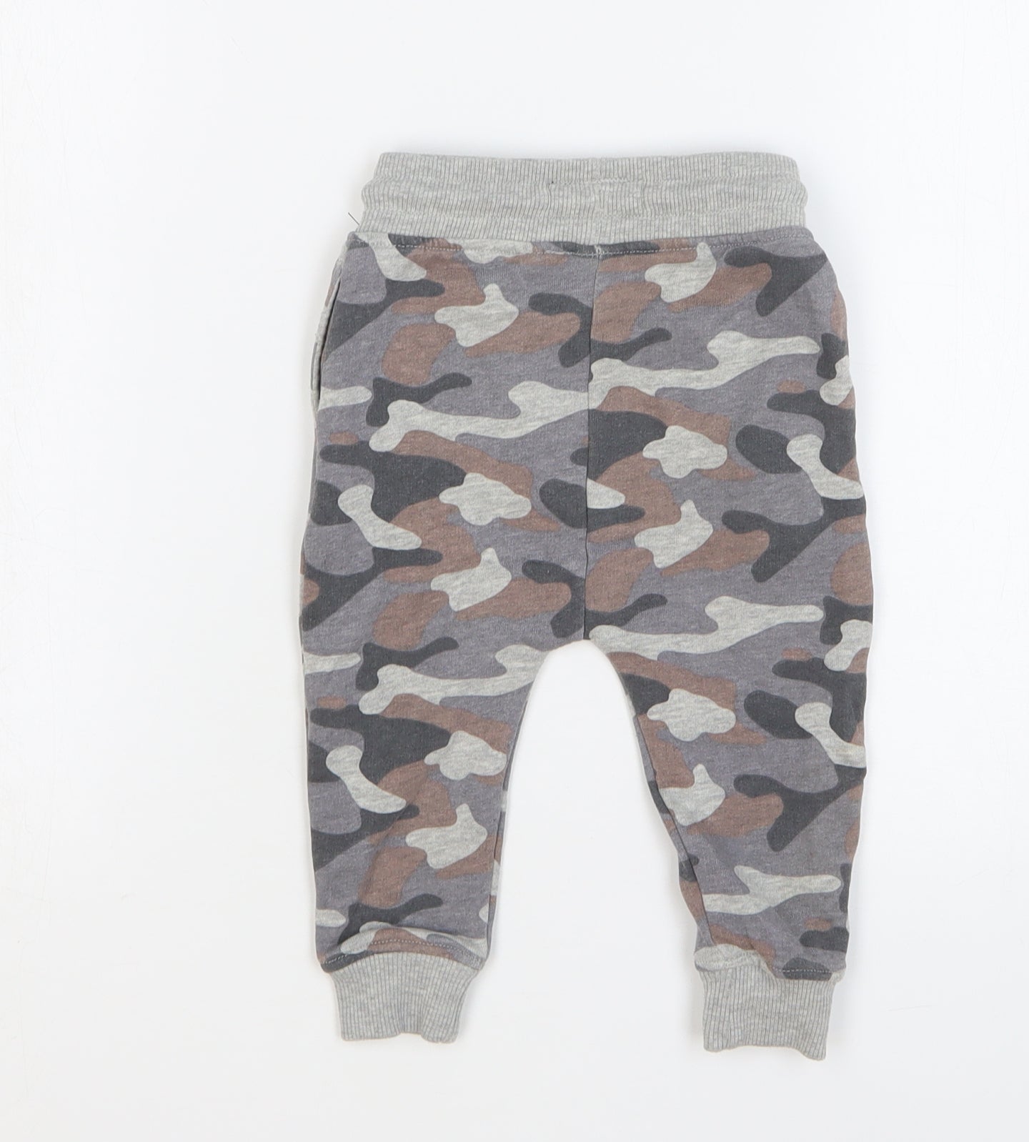NEXT Boys Multicoloured Camouflage Cotton Sweatpants Trousers Size 12-18 Months Drawstring