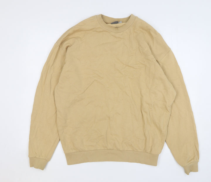 ASOS Mens Beige Cotton Pullover Sweatshirt Size S