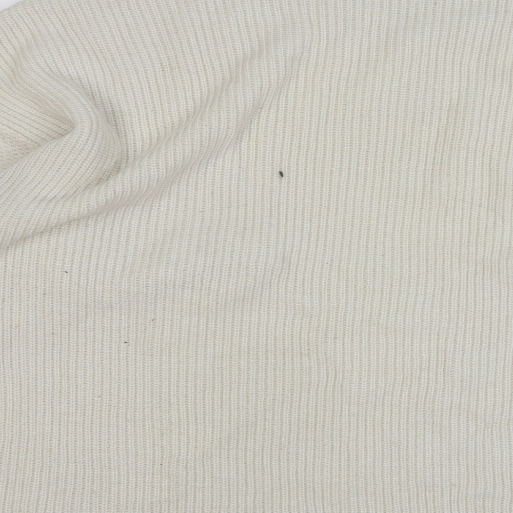NEXT Womens Ivory High Neck Acrylic Pullover Jumper Size XL