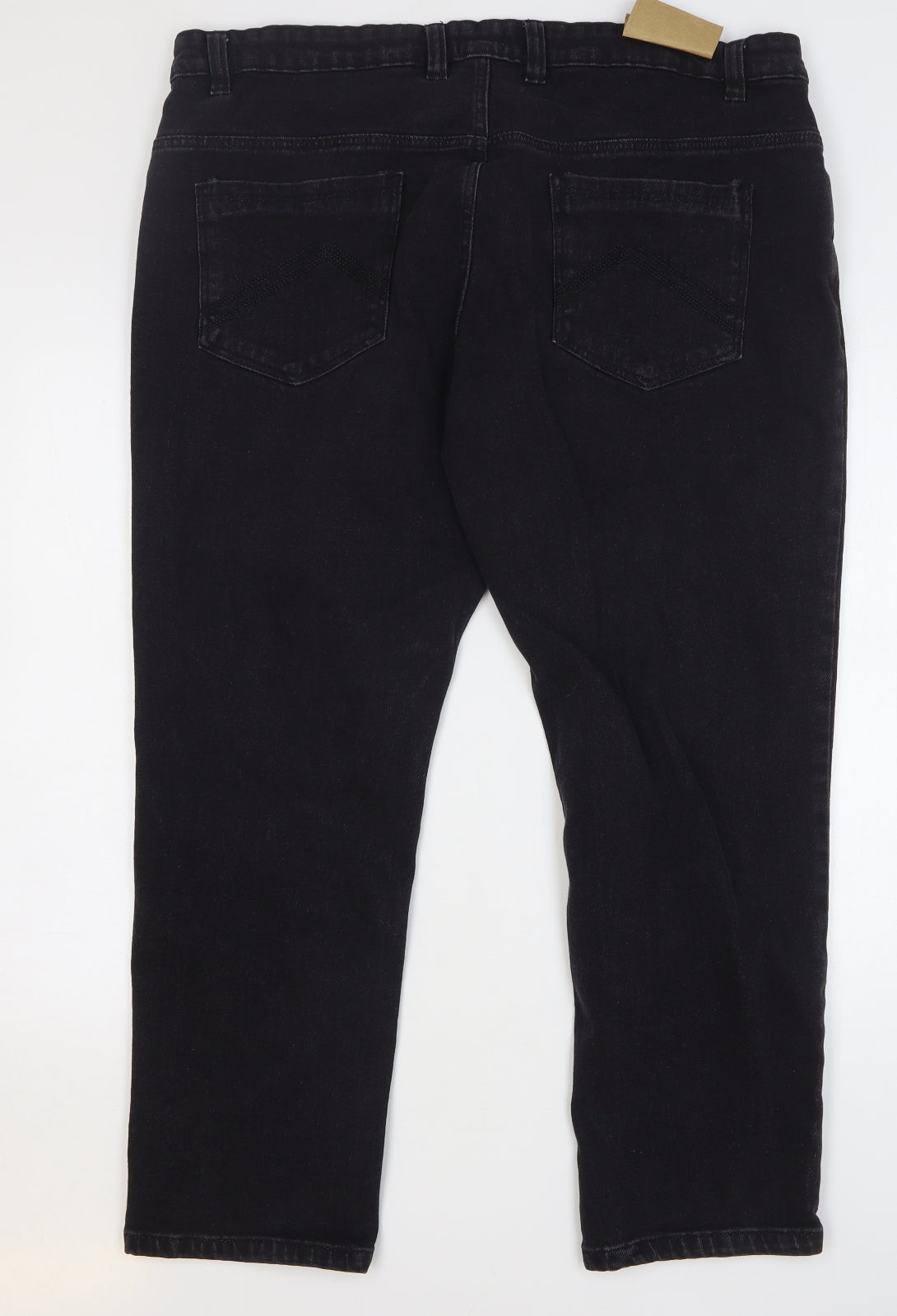 Union Blues Mens Black Cotton Straight Jeans Size 42 in L29 in Regular Button