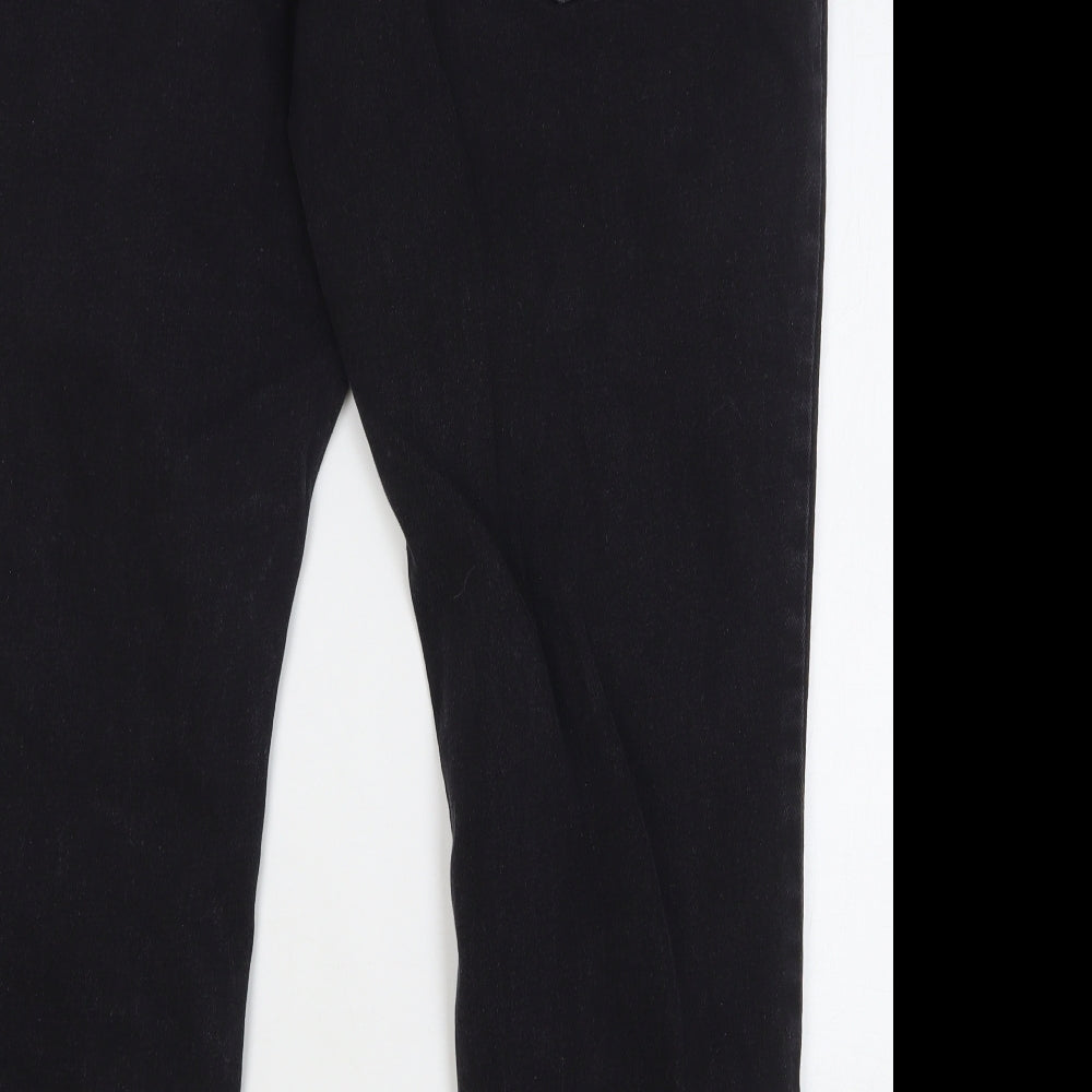Union Blues Mens Black Cotton Straight Jeans Size 42 in L29 in Regular Button