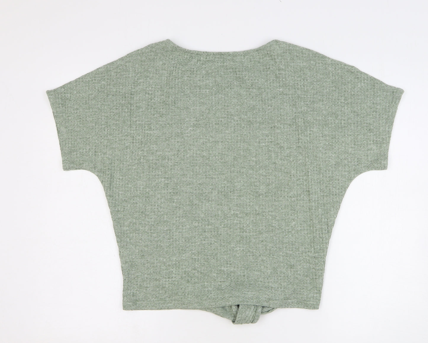 George Womens Green Polyester Basic T-Shirt Size 8 Roll Neck