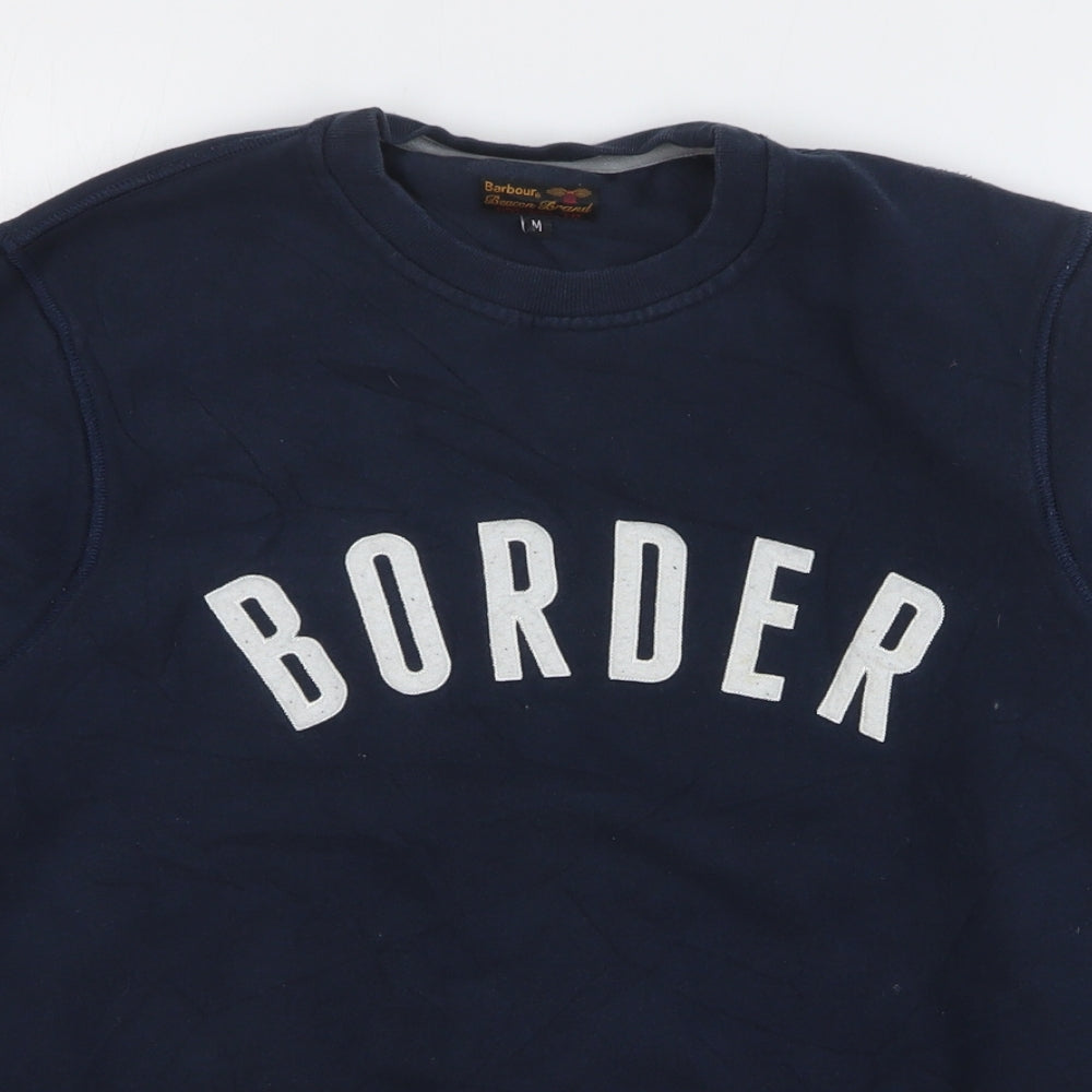 Barbour Womens Blue Cotton Pullover Sweatshirt Size M Pullover