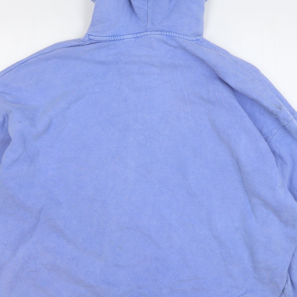 Collusion Womens Blue Cotton Pullover Hoodie Size 2XL Pullover