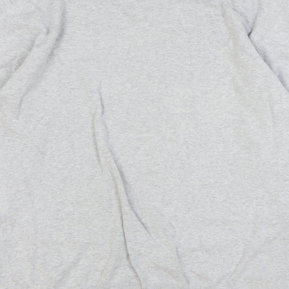 ACW85 Mens Grey Cotton Pullover Sweatshirt Size L