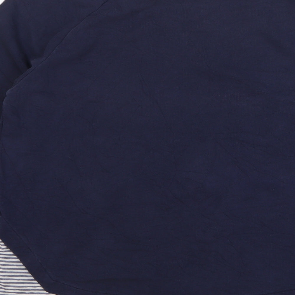 NEXT Womens Blue Striped Cotton Pullover Sweatshirt Size 12 Pullover