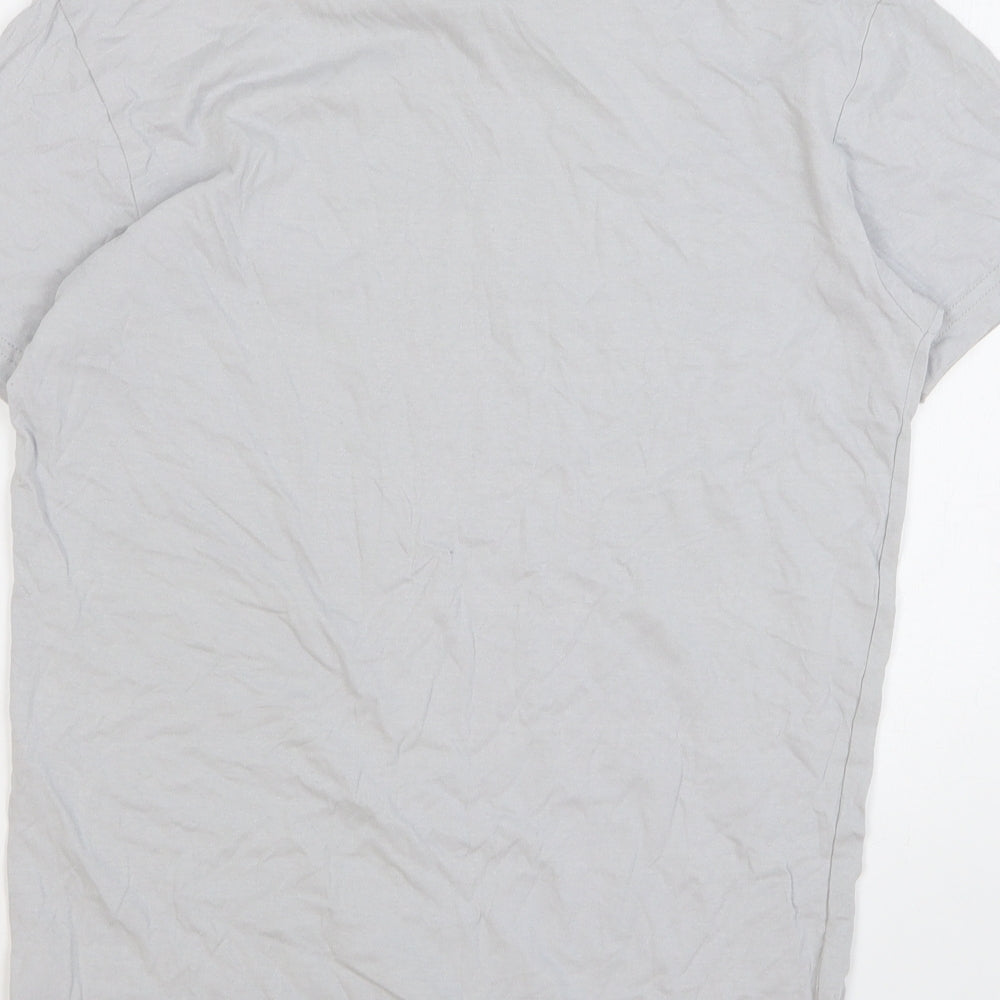 Cedar Wood State Mens Grey Geometric Cotton T-Shirt Size XS Round Neck - Williamsburg New York