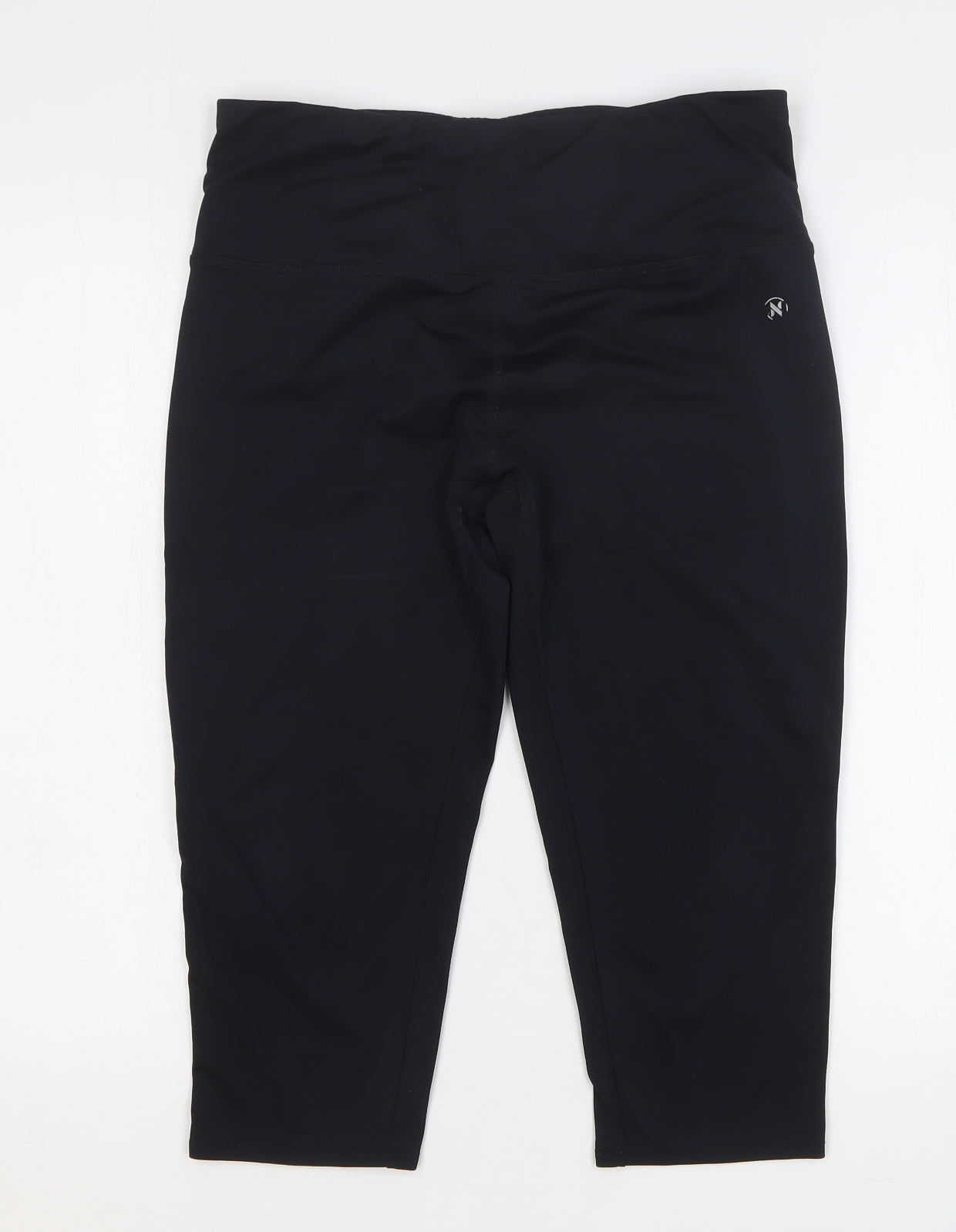 NEXT Womens Black Polyester Compression Shorts Size 14 L20 in Regular