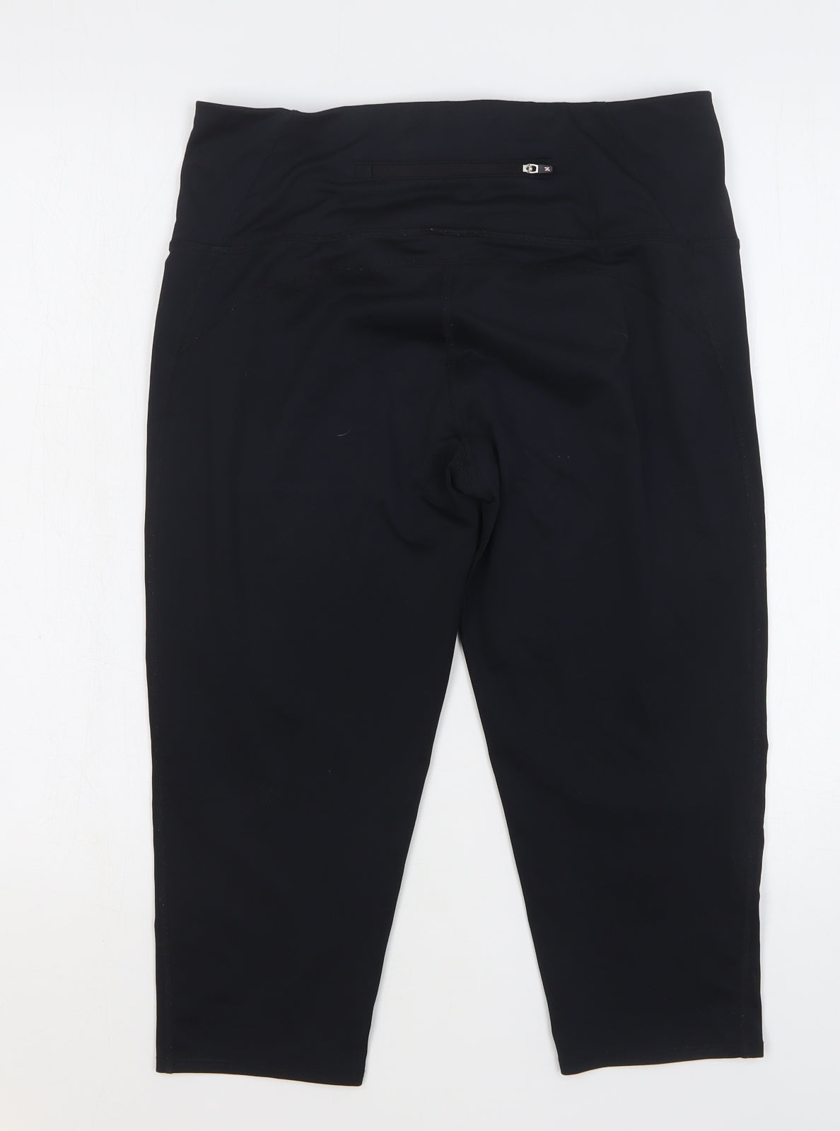 NEXT Womens Black Polyester Compression Shorts Size 14 L20 in Regular