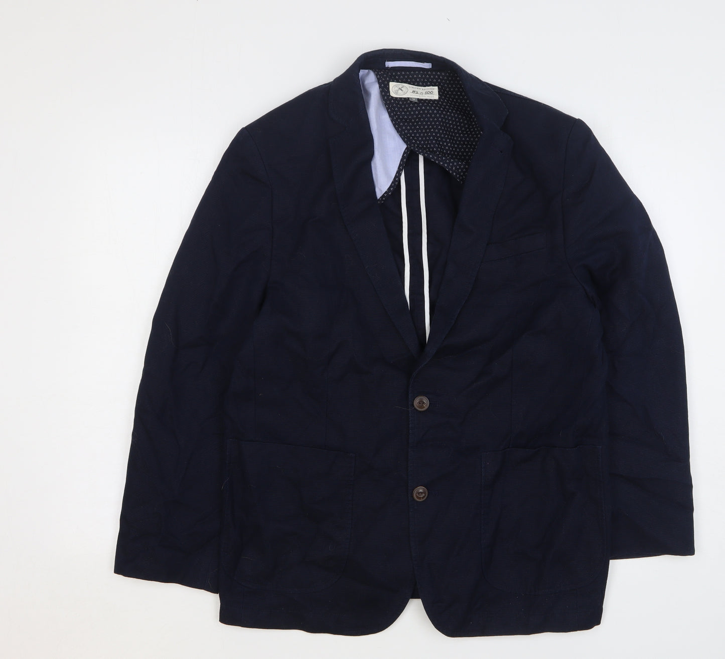 Linea 500 Mens Blue Cotton Jacket Blazer Size M