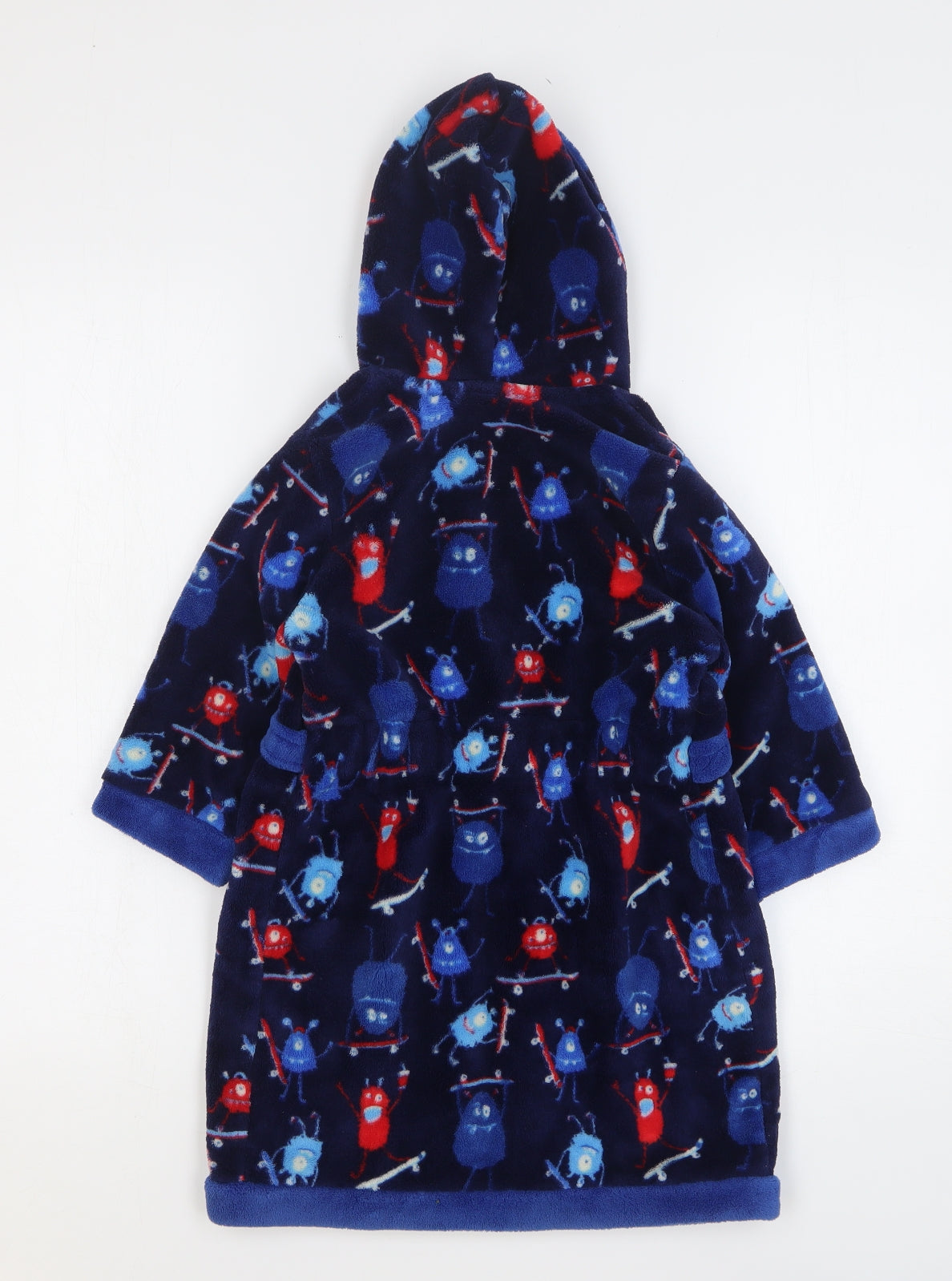Mini Club Boys Blue Geometric Polyester Gown Size 3-4 Years Tie - Monsters