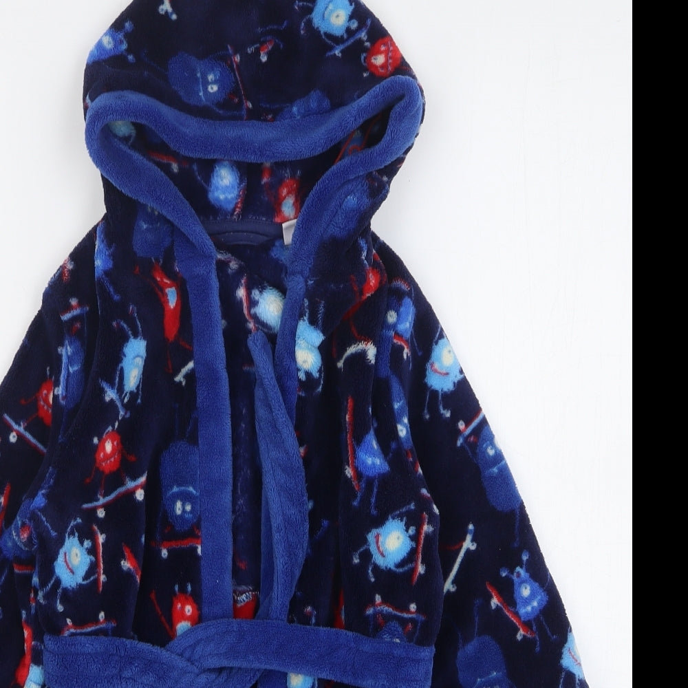 Mini Club Boys Blue Geometric Polyester Gown Size 3-4 Years Tie - Monsters