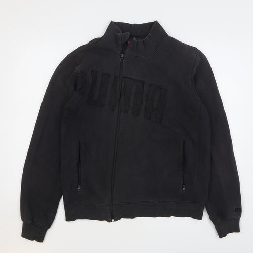 PUMA Mens Black Polyester Full Zip Sweatshirt Size M