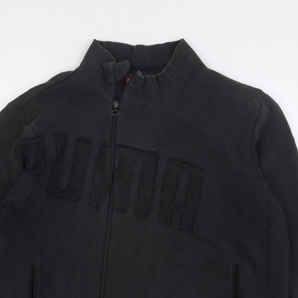 PUMA Mens Black Polyester Full Zip Sweatshirt Size M