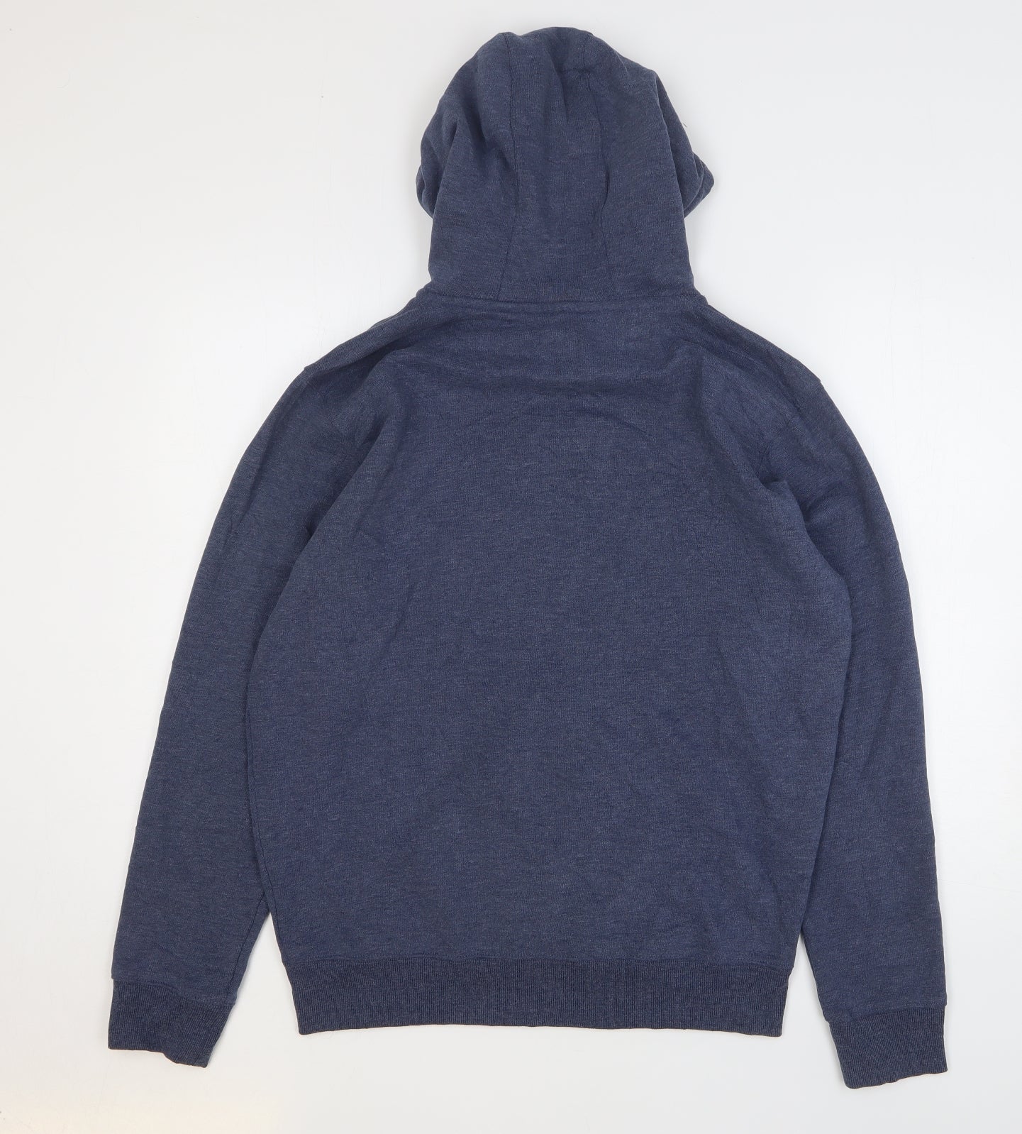 One Valley Mens Blue Cotton Full Zip Hoodie Size M